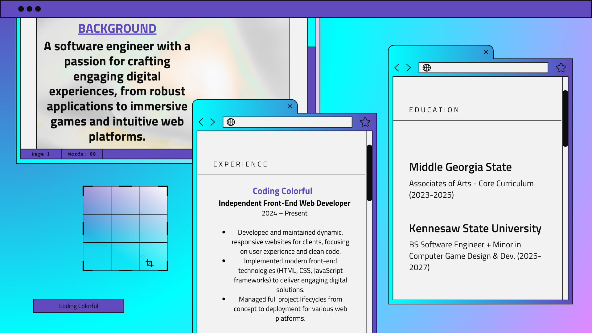 Background, Experience, and Education Overview