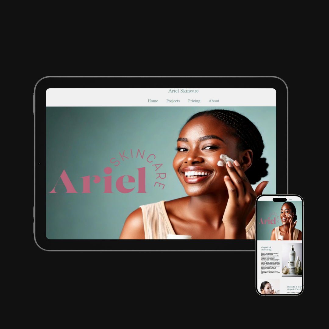 Organic Skincare Website Project Screenshot